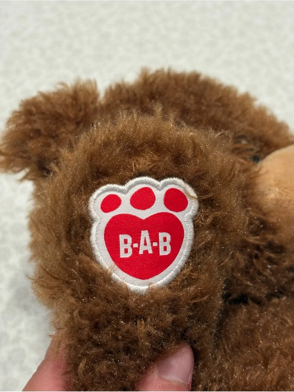 Build-A-Bear Workshop Brown Plush Bear Happy Birthday Paw Pads Button in Ear